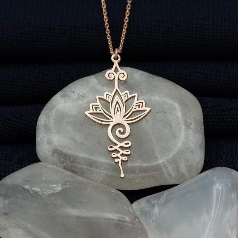 Lisslune | Lotus Unalome Yoga Necklace
