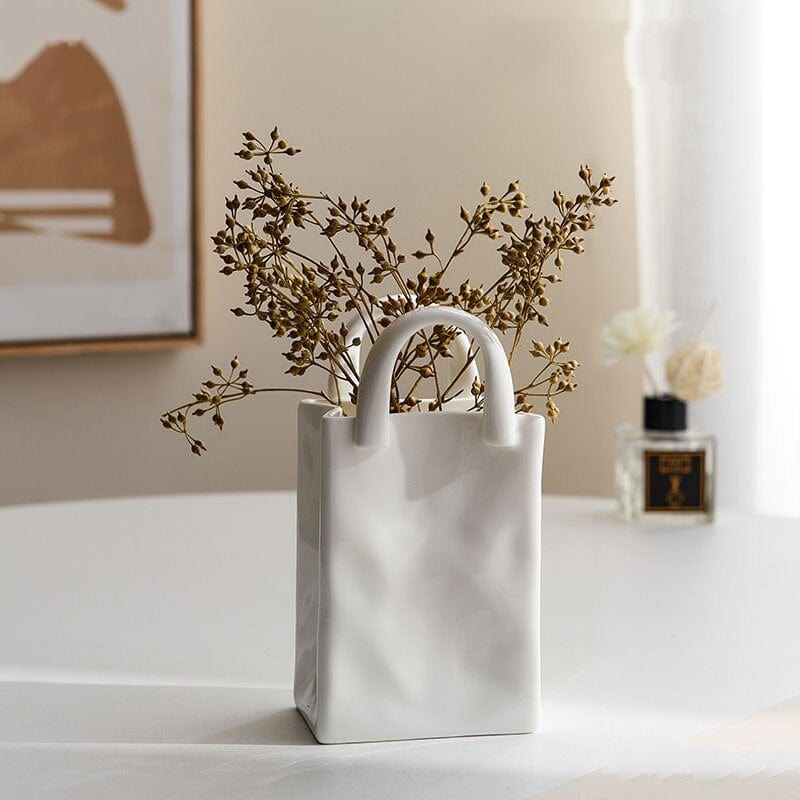 Lisslune | White Bag Porcelain Vase