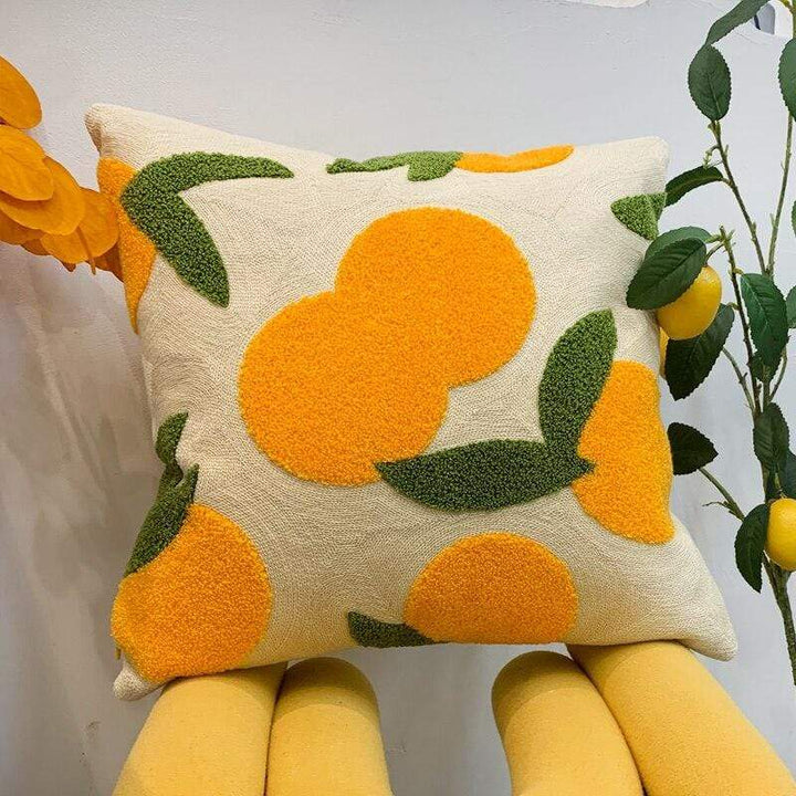 Lisslune | Orange Embroidery Pillowcase