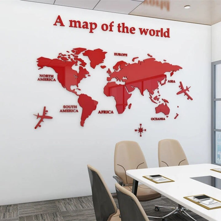 Lisslune | 3D World Map Wall Sticker