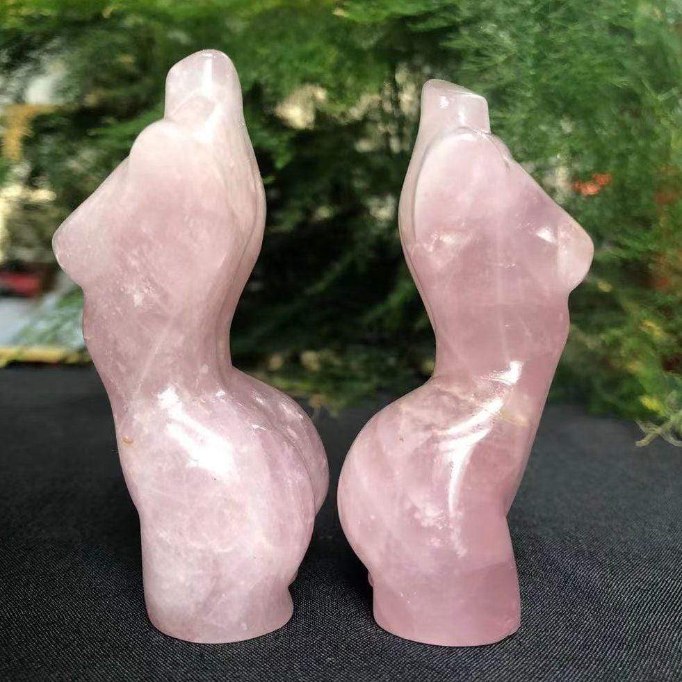 Lisslune | Rose Quartz carved crystal goddess