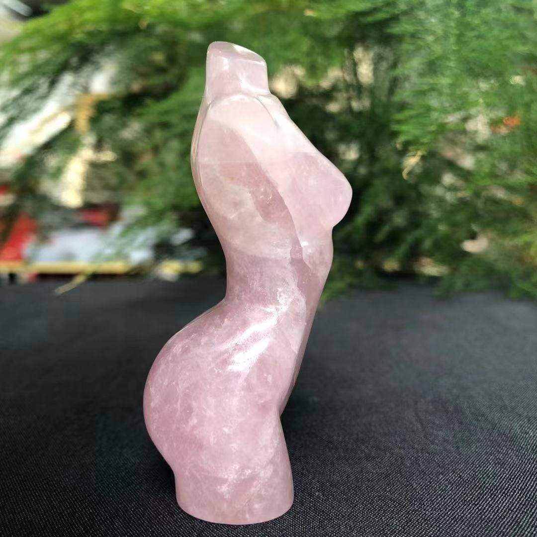 Lisslune | Rose Quartz carved crystal goddess