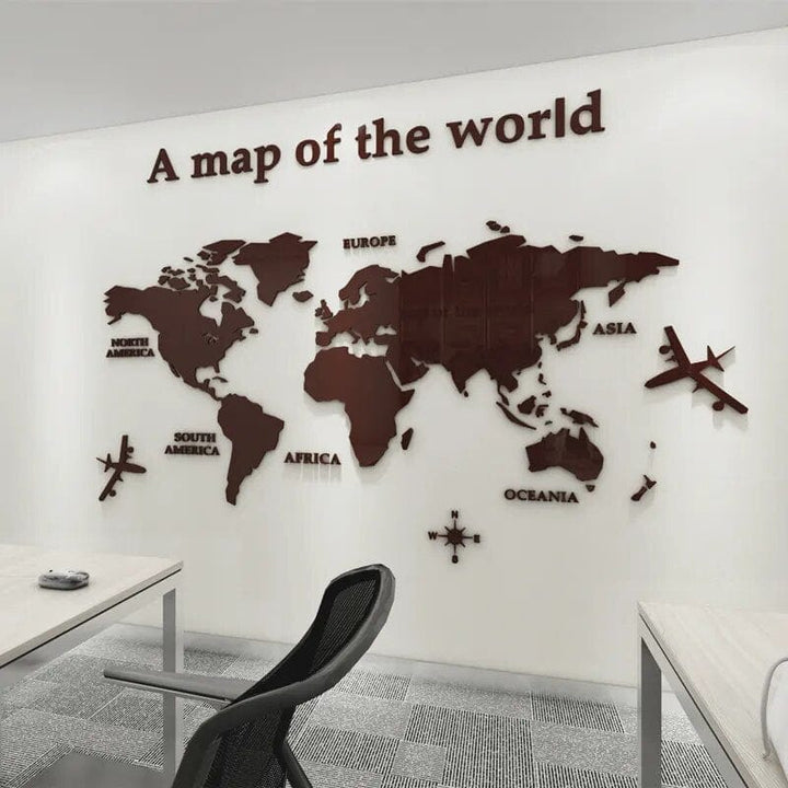 Lisslune | 3D World Map Wall Sticker