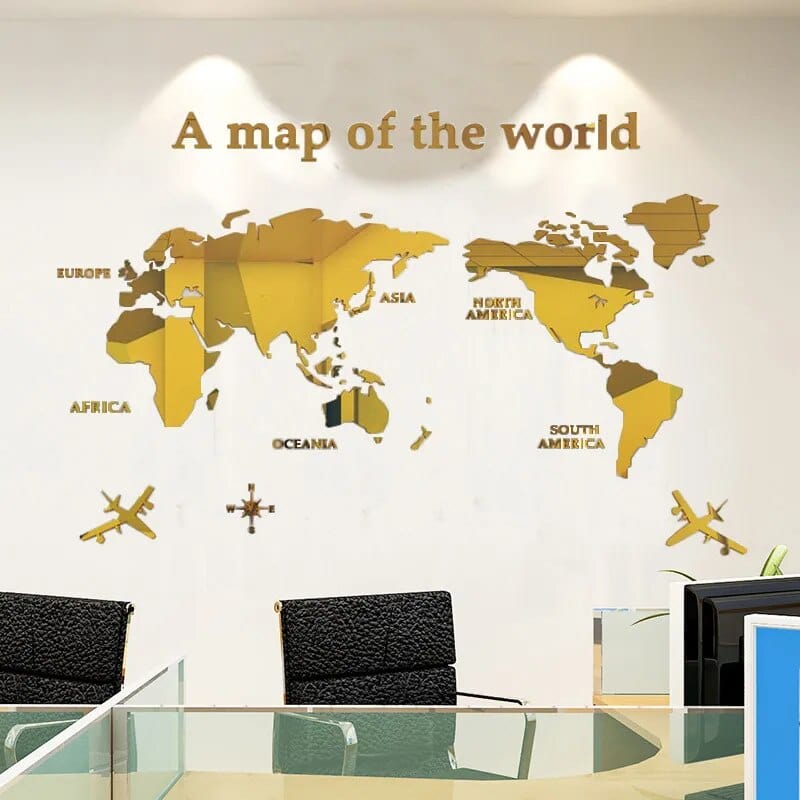 Lisslune | 3D World Map Wall Sticker