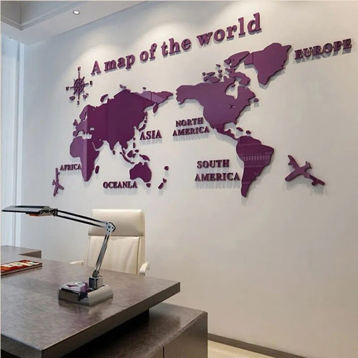 Lisslune | 3D World Map Wall Sticker