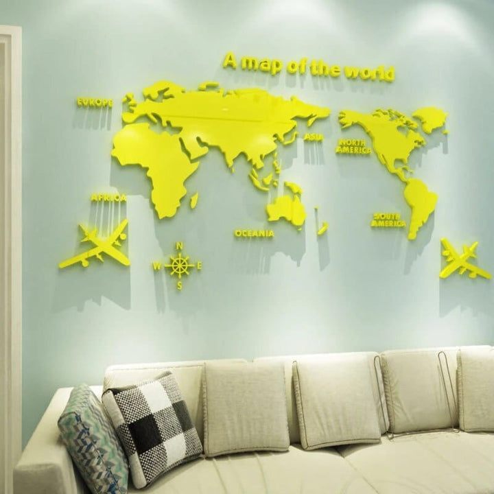 Lisslune | 3D World Map Wall Sticker