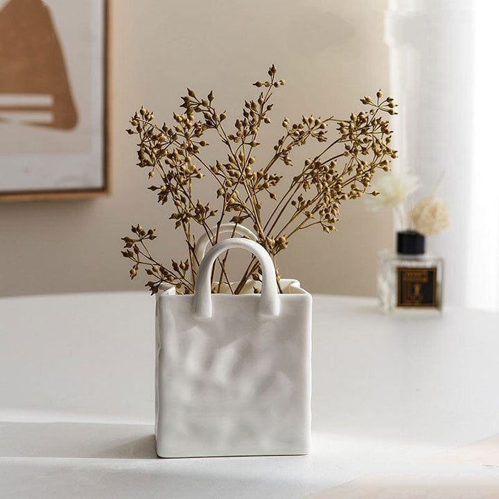 Lisslune | White Bag Porcelain Vase