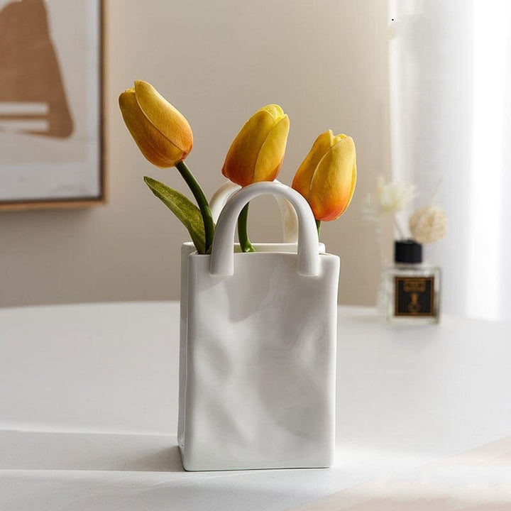 Lisslune | White Bag Porcelain Vase