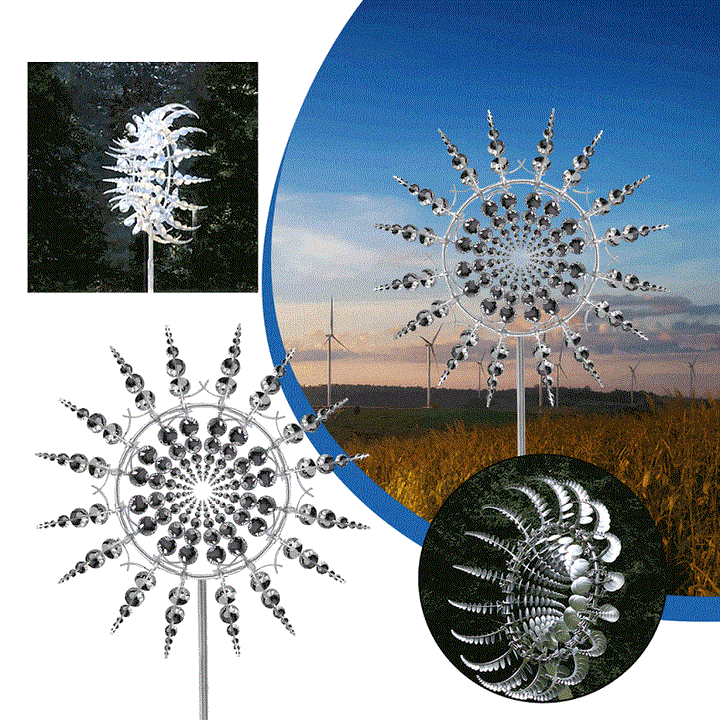 Lisslune | Anti-Rust Kinetic Metal Wind Spinner Windmill for Outdoor Garden Decor & Landscaping