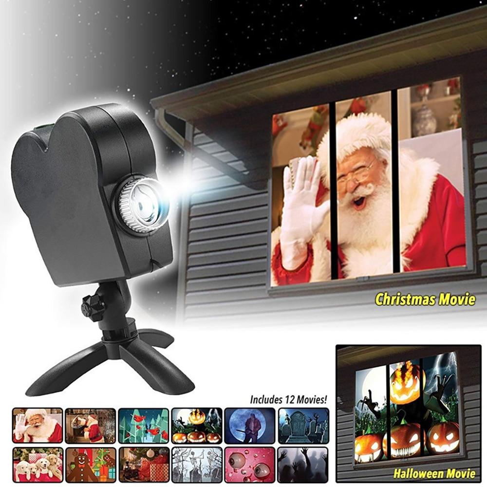 Lisslune | Window Projector with Animated Holiday Season Display