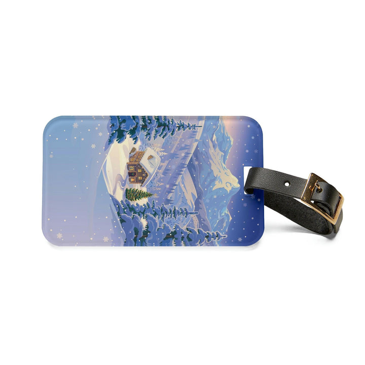 Lisslune | Elegant and Stylish Acrylic Luggage Tag with Leather Strap for the Modern Traveler