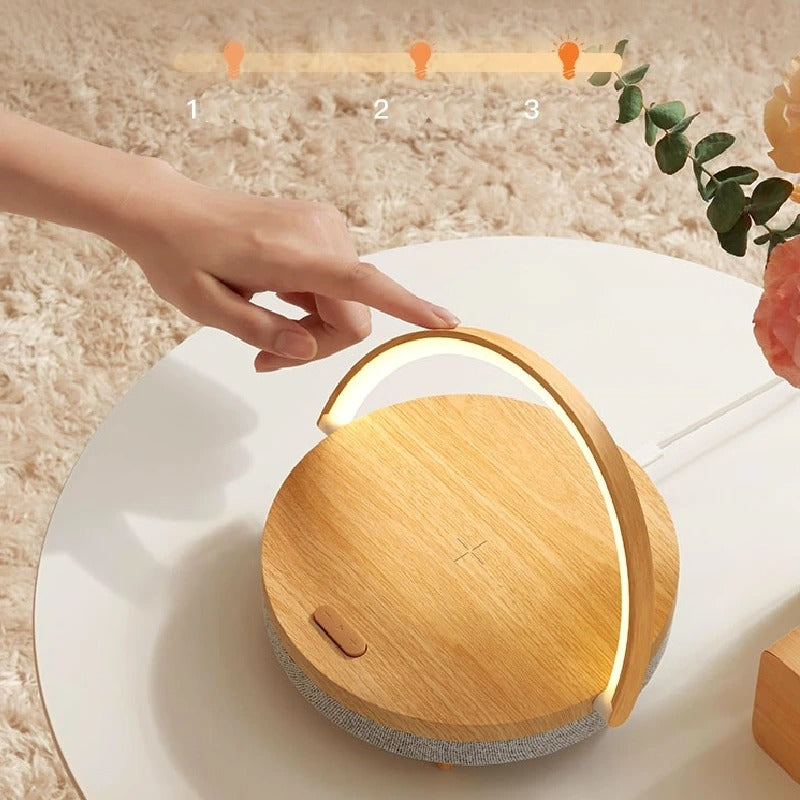 Lisslune | 3-in-1 LED Lamp, Bluetooth Speaker & Wireless Charger | Smart Desk Light