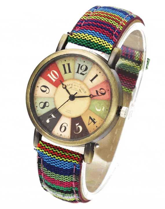 Lisslune | Unisex Retro Quartz Watch with Canvas Strap