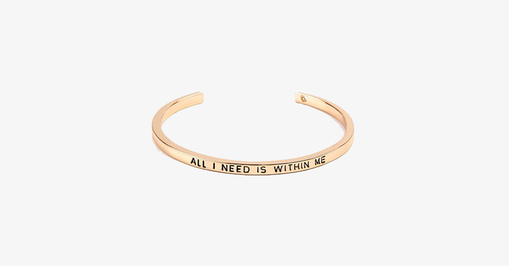 Lisslune | Beautiful Cuff Bangle Bracelet with motivating quote