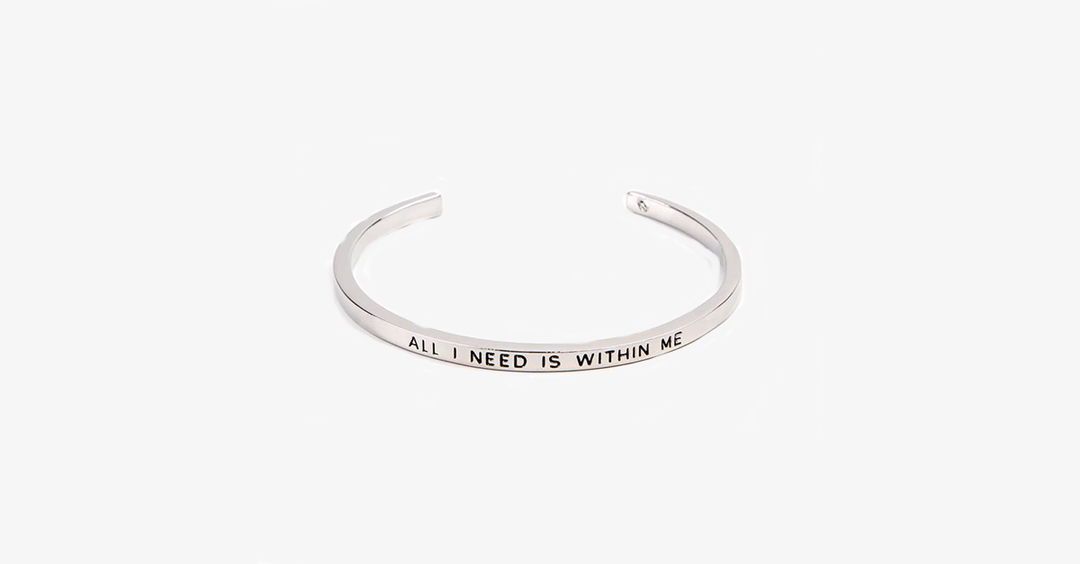 Lisslune | Beautiful Cuff Bangle Bracelet with motivating quote