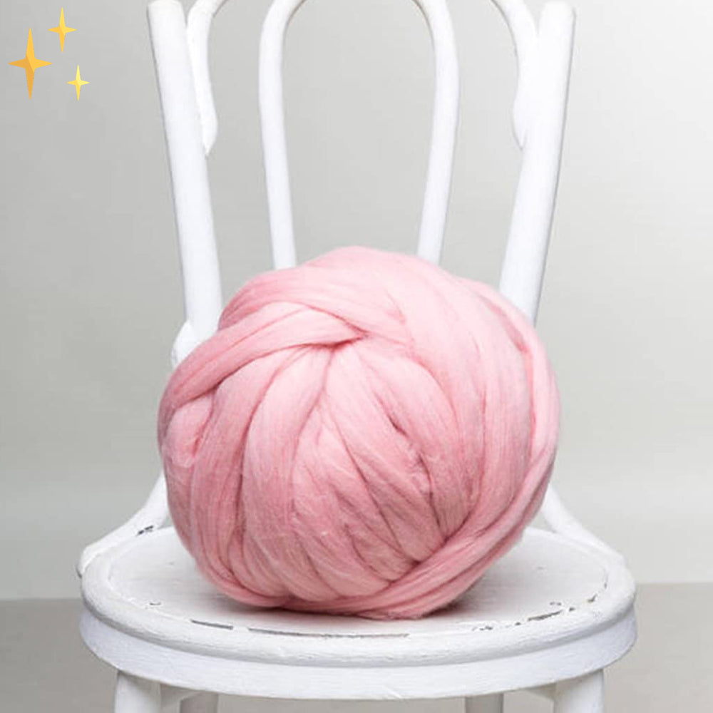 Lisslune | DIY Chunky XL 1000 grams wool yarn for knitting a wonderfully soft blanket
