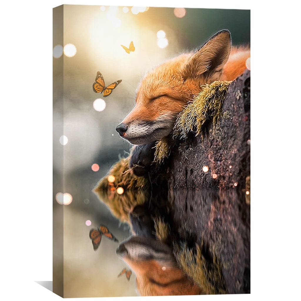 Lisslune | Fox Sleeping Canvas