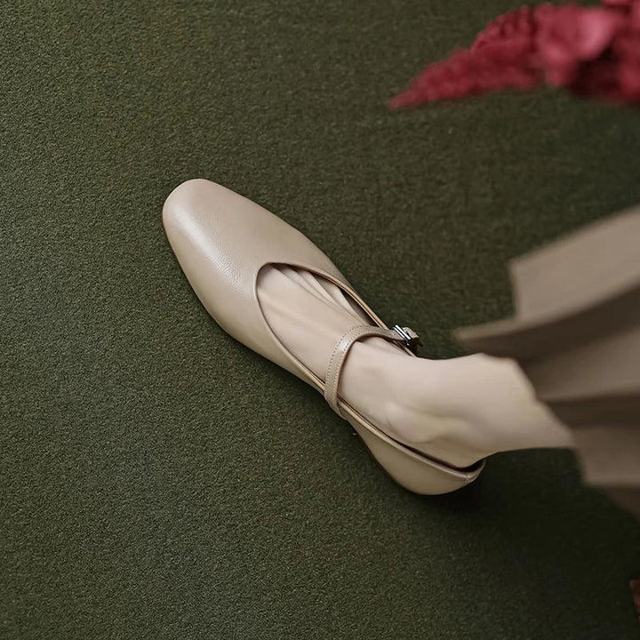 Lisslune | Casual shoes: Distinctive comfortable ballerinas - Leather retro style - TSS158