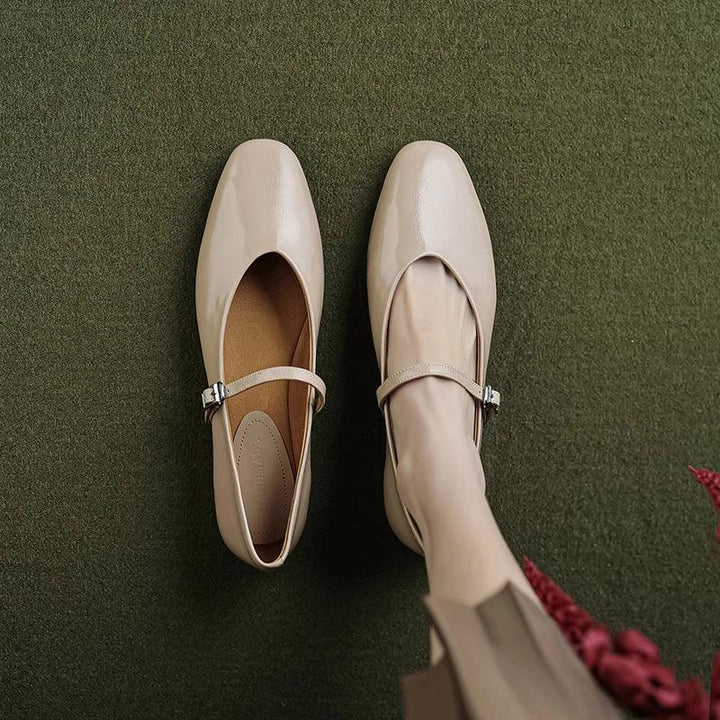 Lisslune | Casual shoes: Distinctive comfortable ballerinas - Leather retro style - TSS158