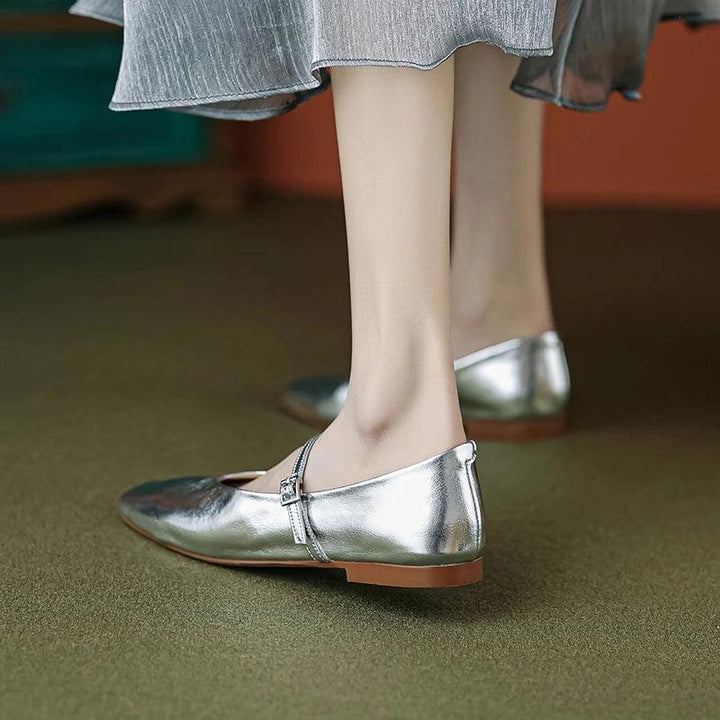 Lisslune | Casual shoes: Distinctive comfortable ballerinas - Leather retro style - TSS158