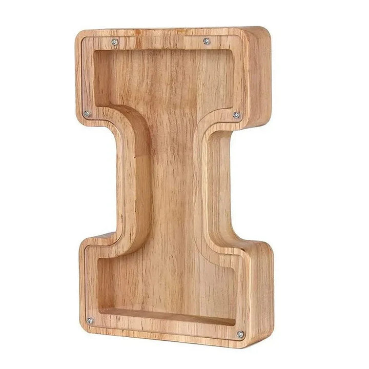 Lisslune | Wooden Alphabet Letters 'Initial' Piggy Bank