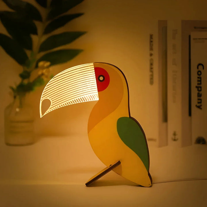 Lisslune | Wooden Animal Table Lamp - WildGlow