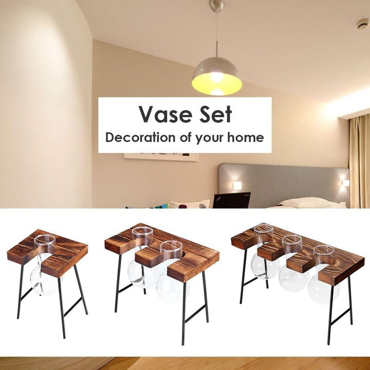 Lisslune | Wood frame vase decorations