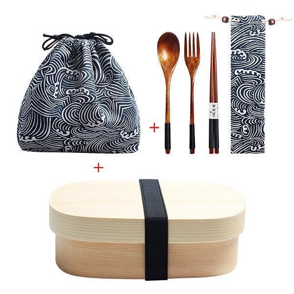 Lisslune | Eco-friendly Japanese wooden bento box for children - stylish, leak-proof design