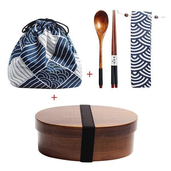 Lisslune | Eco-friendly Japanese wooden bento box for children - stylish, leak-proof design