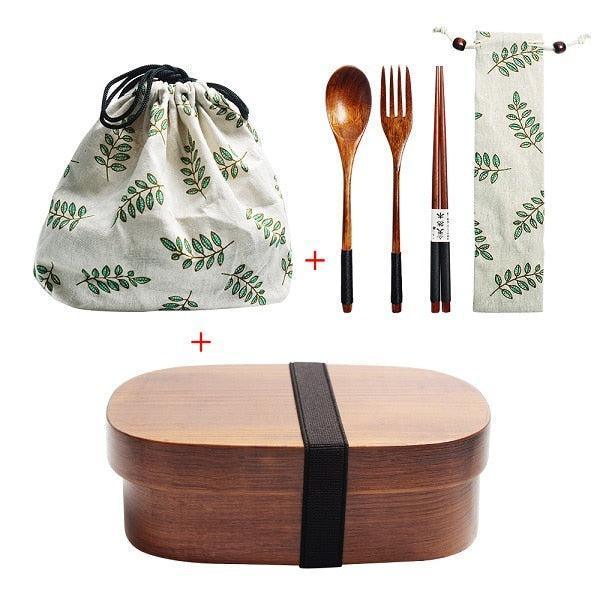 Lisslune | Eco-friendly Japanese wooden bento box for children - stylish, leak-proof design