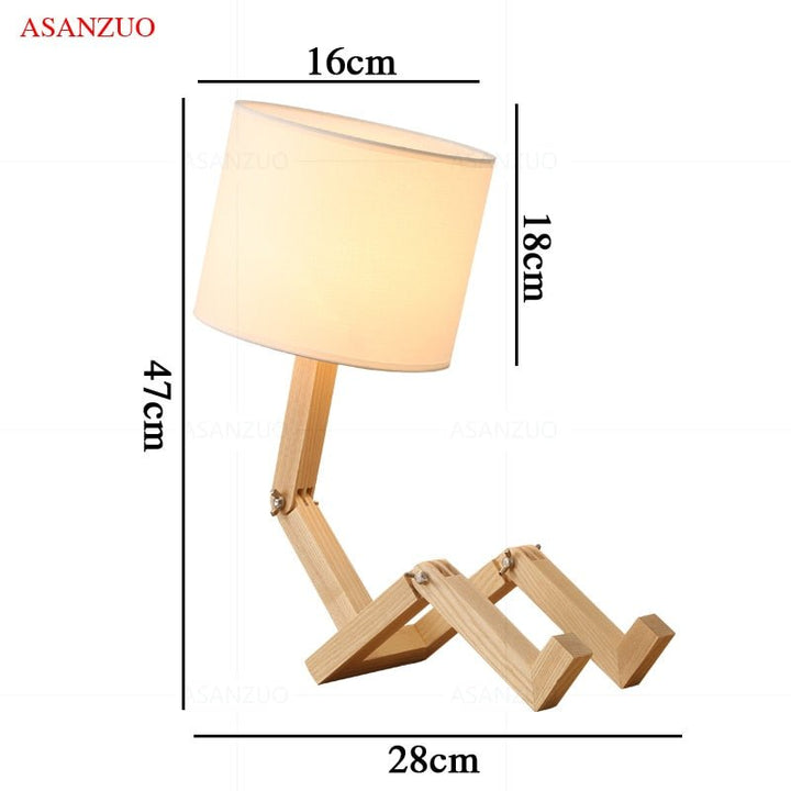 Lisslune | Wood Boy Shape LED Desk Lamp Desk Ornament