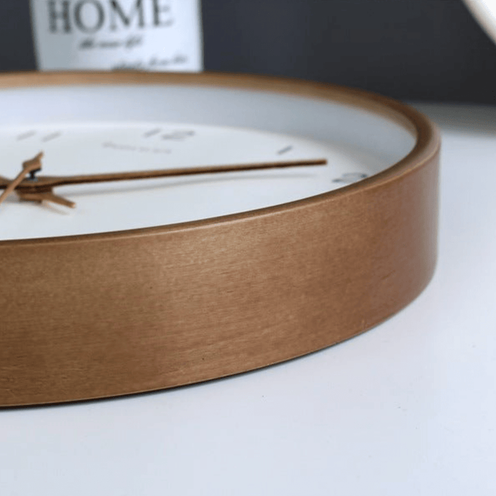 Lisslune | WOODHAVEN – Solid Wood 10-Inch Silent Analogue Wall Clock