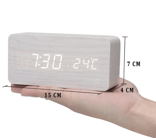 Lisslune | AMBIWOOD – Voice-Controlled LED Clock with Minimalist Wooden Design