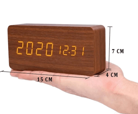 Lisslune | AMBIWOOD – Voice-Controlled LED Clock with Minimalist Wooden Design