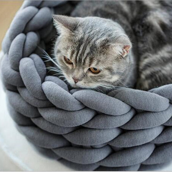 Lisslune | SNUGWOOL – Soft Woolen Basket for Pets with High Edge Support