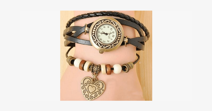 Lisslune | Heart Vintage Wrap Watch