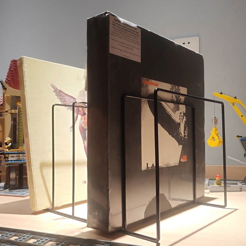 Lisslune | Wrought Iron Book and Vinyl Stand