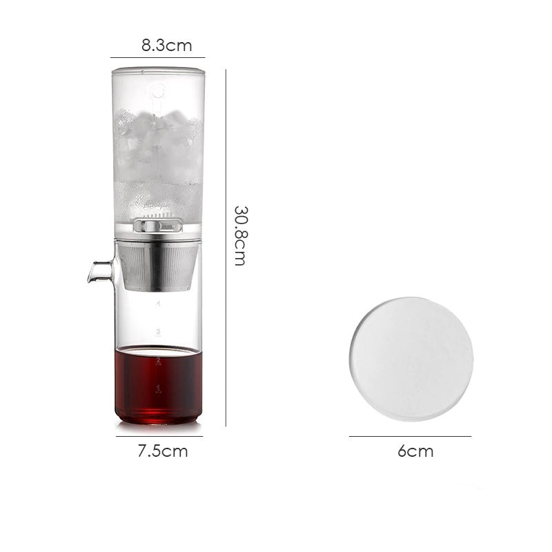 Lisslune | Adjustable Glass Drip Cold Coffee Brewer
