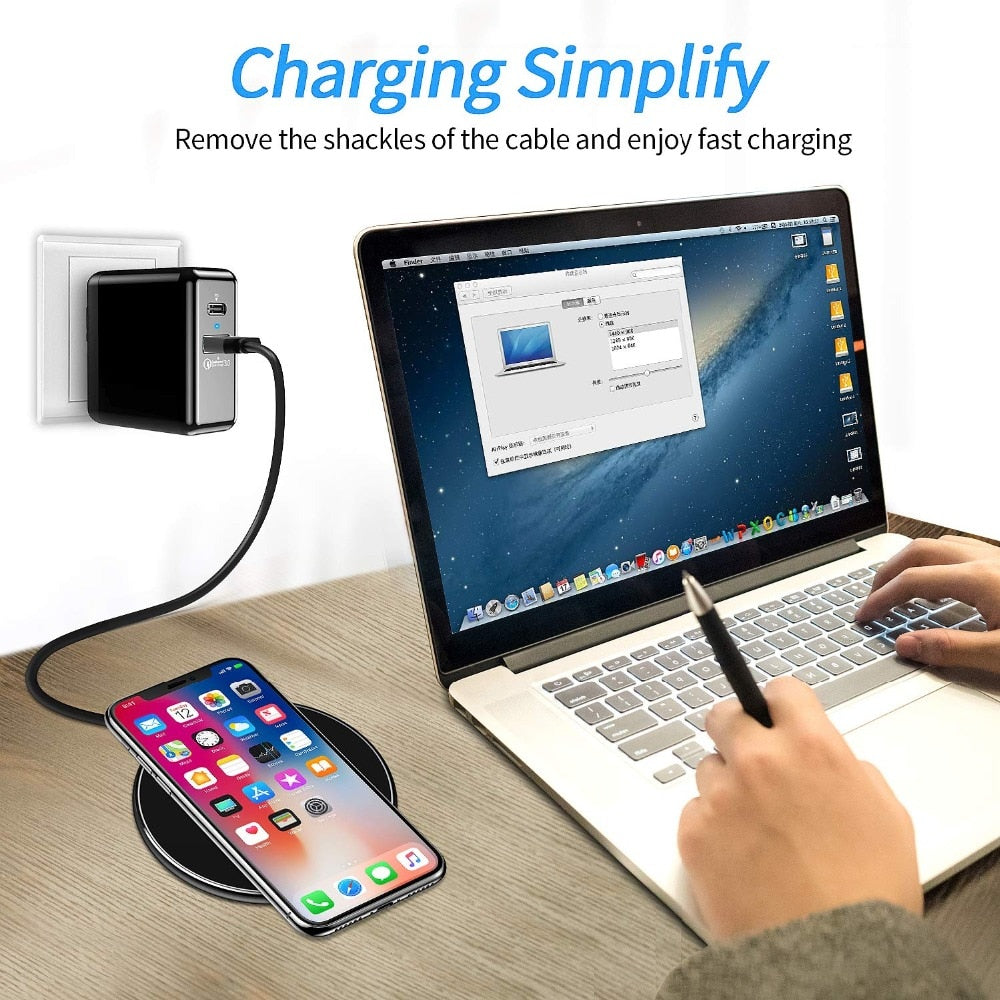 Lisslune | 30W Fast Wireless Charging Pad | Premium USB C Charging Cable MagSafe Charger for Apple iPhone, Samsung & Android - Fast Wireless Charging Pad