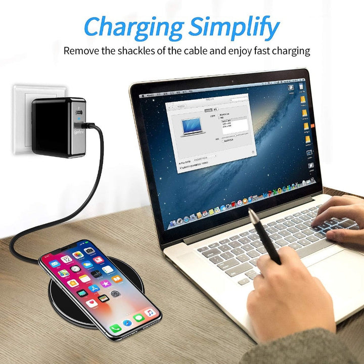 Lisslune | 30W Fast Wireless Charging Pad | Premium USB C Charging Cable MagSafe Charger for Apple iPhone, Samsung & Android - Fast Wireless Charging Pad