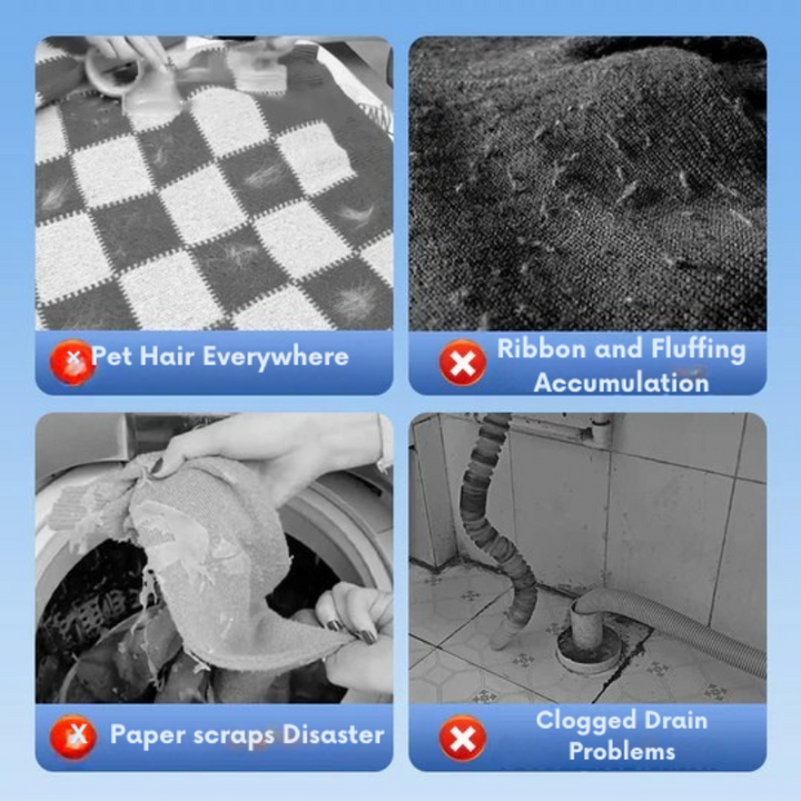 Lisslune | HairRemove - Anti-hair, hair and residue filter for washing machines