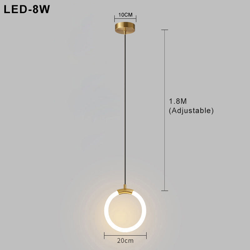 Lisslune | LED Pendant Light Fixture - Nordic Design with Simple Style - Ideal for Dining Room, Kitchen, and Living Room Lighting