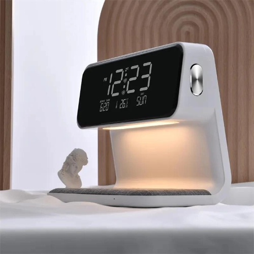 Lisslune | GlowTime LED Alarm Clock with Digital Display & Wireless Fast Charging