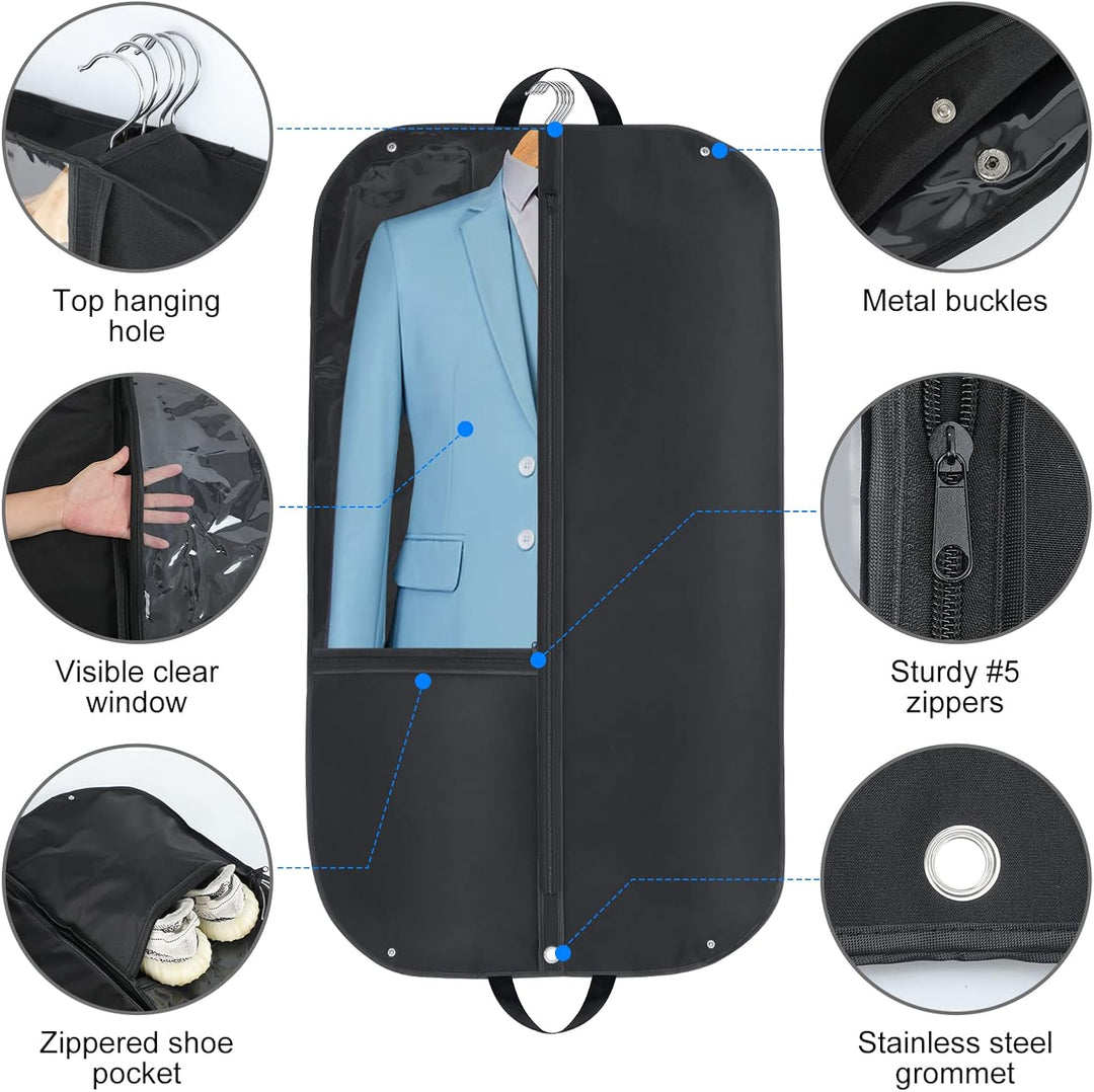 Lisslune | Waterproof Oxford Garment Bag – Suit Cover with Gusset & Pockets (Buy 1, Take 1 FREE)