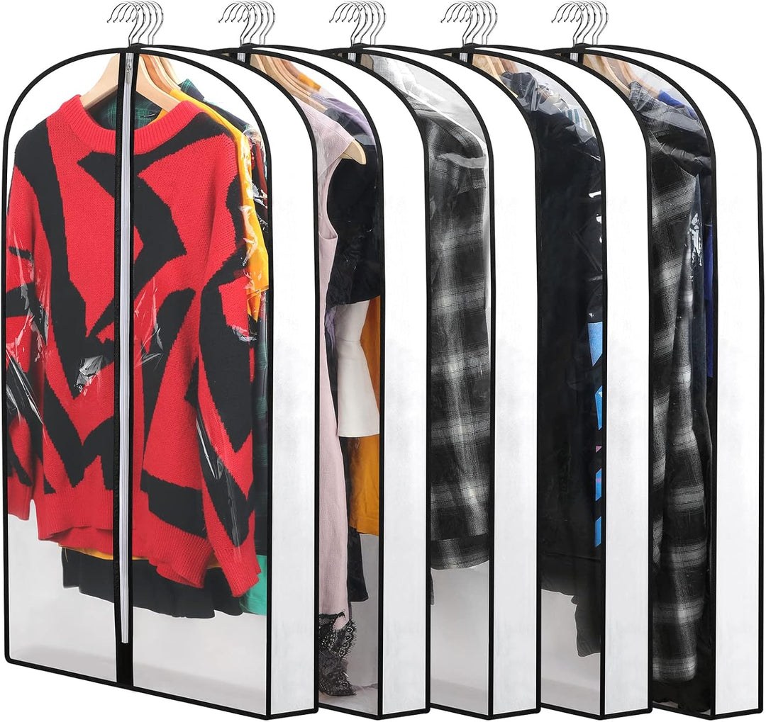 Lisslune | PEVA Garment Cover Set – 12-Pack Hanging Clothes Bags in 3 Sizes (Buy 1, Get 1 FREE)