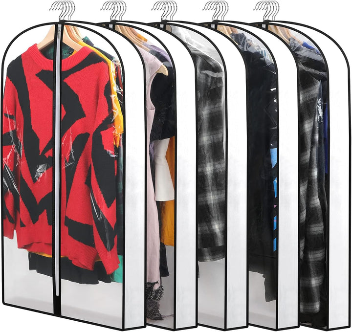 Lisslune | PEVA Garment Cover Set – 12-Pack Hanging Clothes Bags in 3 Sizes (Buy 1, Get 1 FREE)