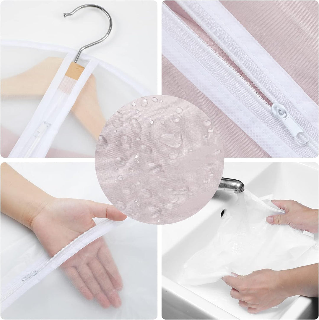 Lisslune | PEVA Garment Cover Set – 12-Pack Hanging Clothes Bags in 3 Sizes (Buy 1, Get 1 FREE)