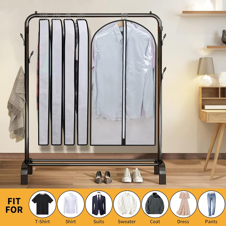 Lisslune | PEVA Garment Cover Set – 12-Pack Hanging Clothes Bags in 3 Sizes (Buy 1, Get 1 FREE)