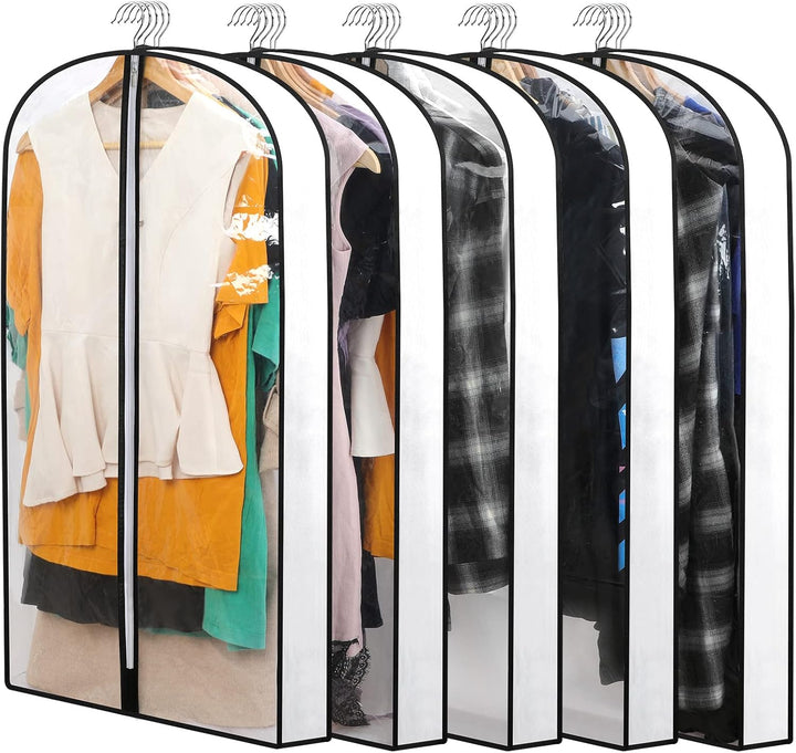 Lisslune | PEVA Garment Cover Set – 12-Pack Hanging Clothes Bags in 3 Sizes (Buy 1, Get 1 FREE)