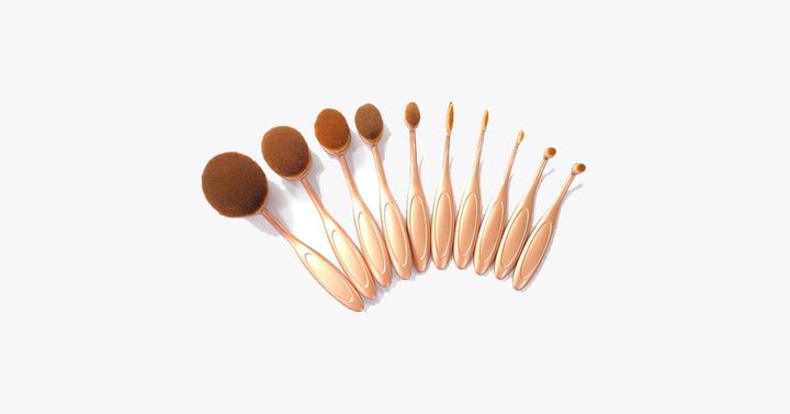 Lisslune | The Midas Touch' 10-piece oval brush set